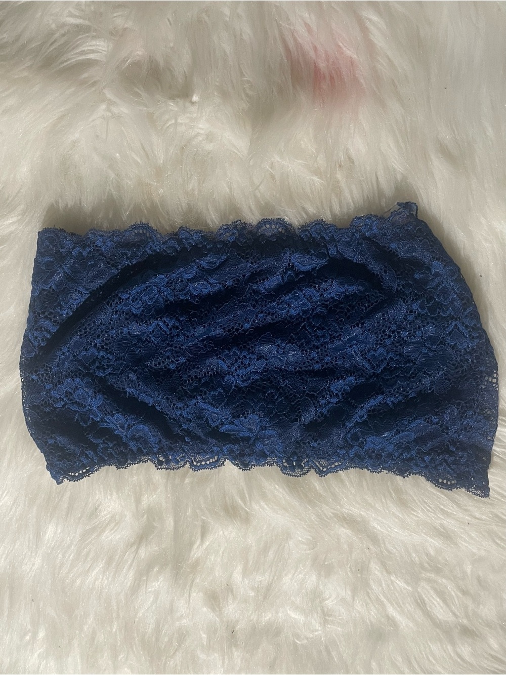 aerie Lace Bandeau Bralette - Navy Blue